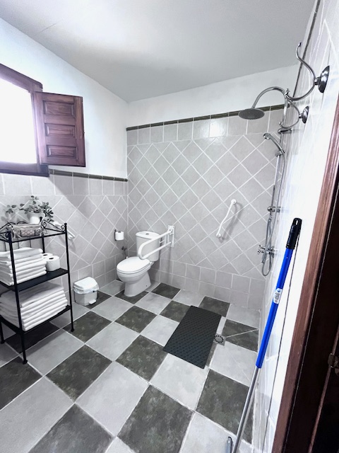 baño adaptado para personas con movilidad reducida de casa rural en Saldaña de Ayllón